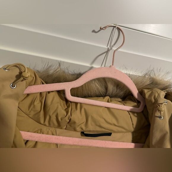 The North Face Arctic Parka Coat Down Antelope Tan Brown 2X Fur Hood Winter - Picture 4 of 11